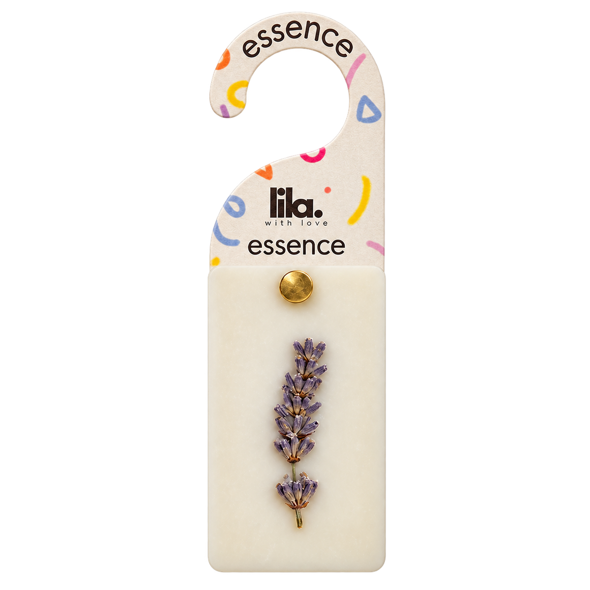 Lavender Buds wax sachet by LILA WITH LOVE, a wardrobe fragrance decorated with pressed flowers