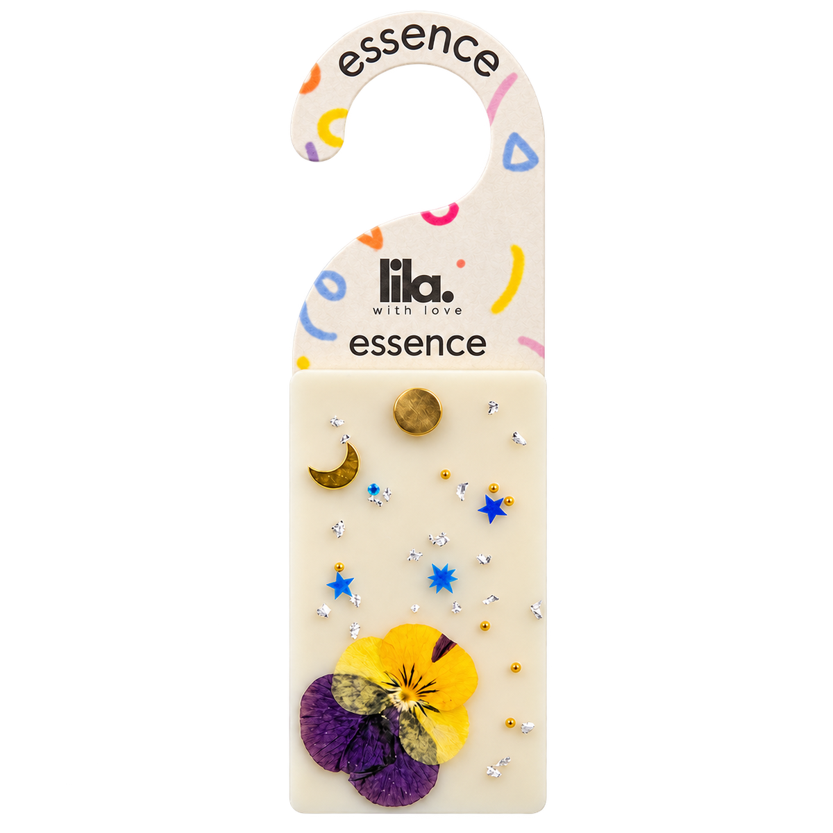Oud Empire wax sachet by LILA WITH LOVE, a wardrobe fragrance decorated with pressed flowers