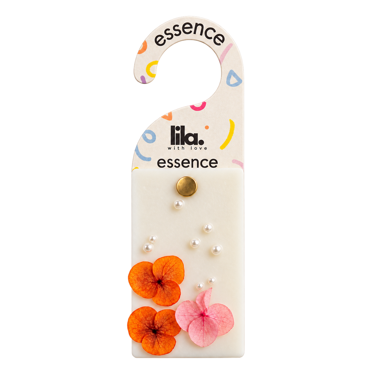Tuberose wax sachet by LILA WITH LOVE, a wardrobe fragrance decorated with pressed flowers